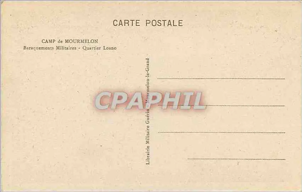 Camp de Mourmelon — Loano Viertel — Militärbibliothek - Rückseite