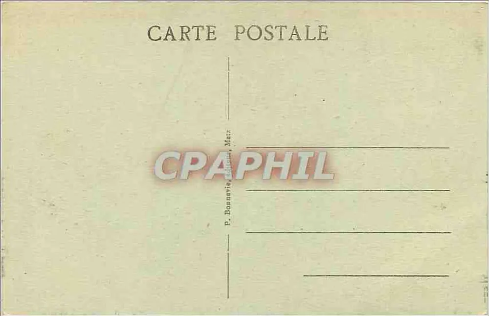 Metz - A Catedral — visão do edifício gótico — P. Bonnivie, Metz, n°11 - Verso