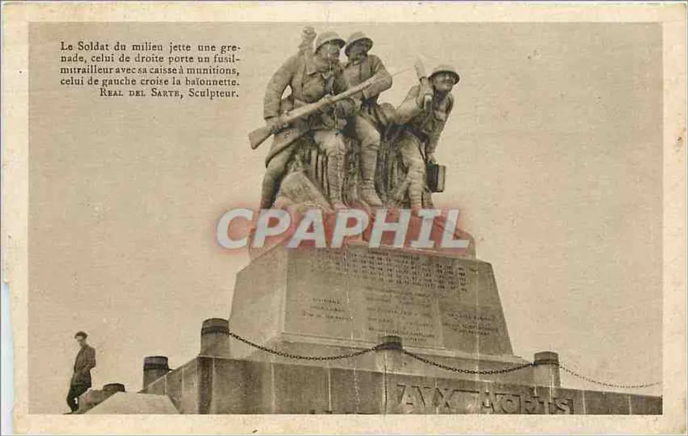 Gedenkstein für die Toten der Champagne-Armee — Front von Champagne-Navarin — Bildhauer Real del Sarte - Vorderseite