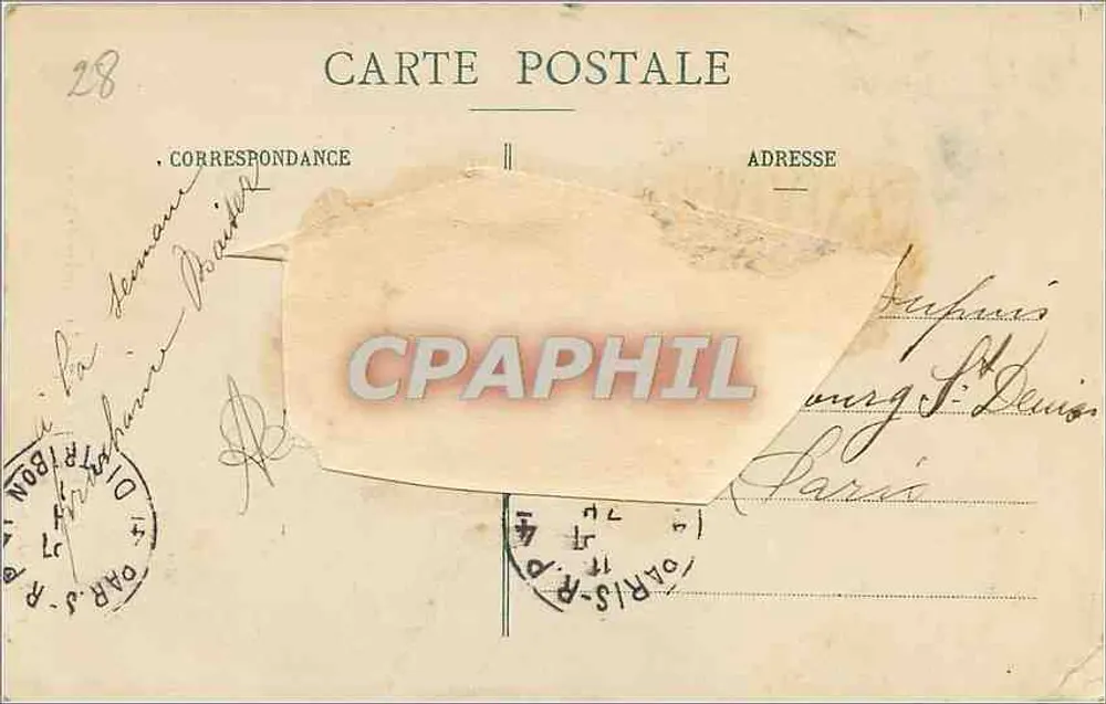 Castelo de Anet - A Câmara de Diane — Ch. Foucault, editor, Dreux, n°6 - Verso