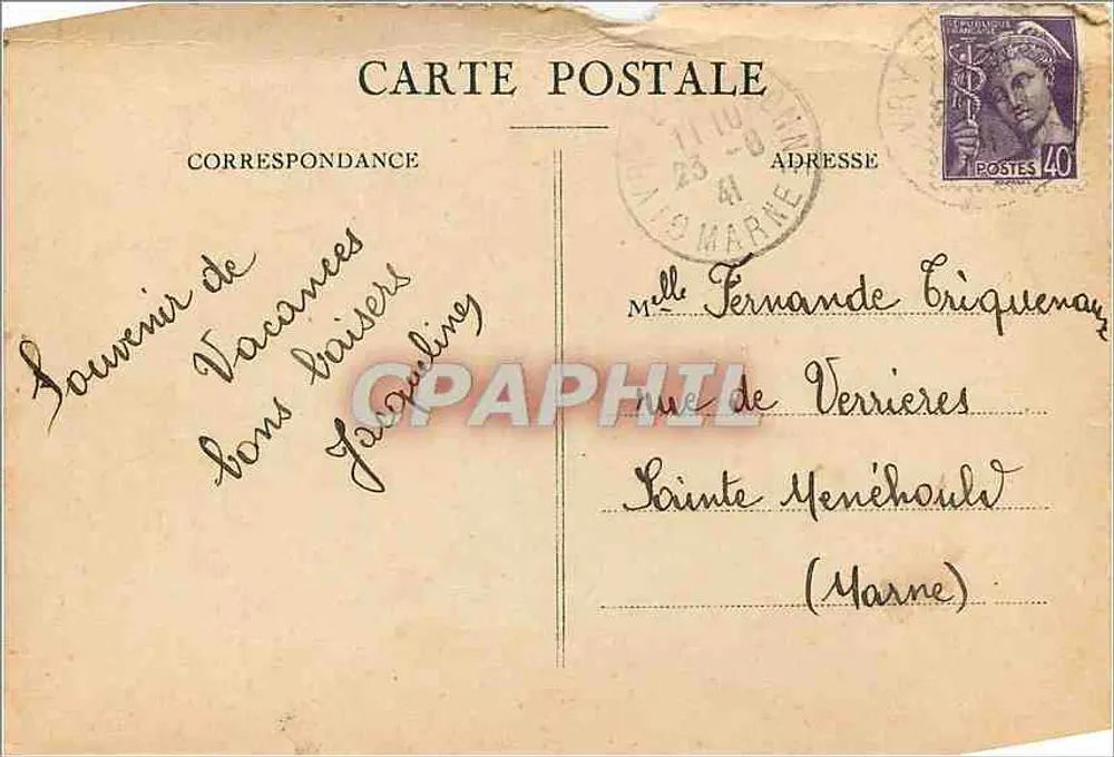 Landes — A Corner of a Farm — Almanach Vermot, Cl. Horizons de France - Back