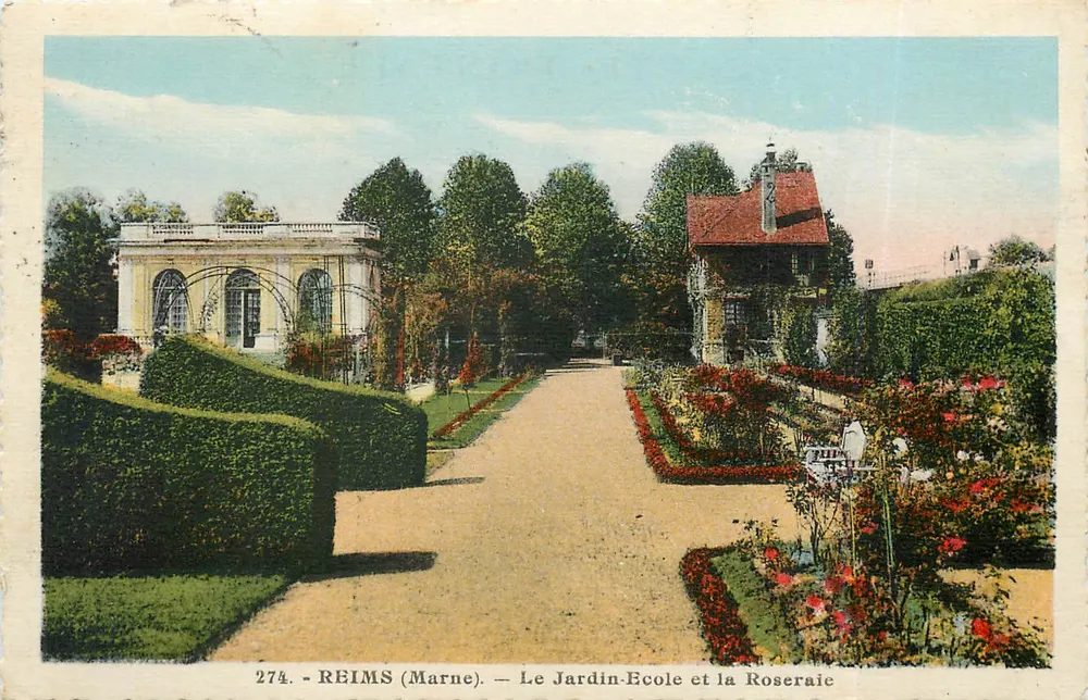 Reims (Marne) — Le Jardin-Ecole et la Roseraie — Éditeur non identifié, n° 274 - Recto