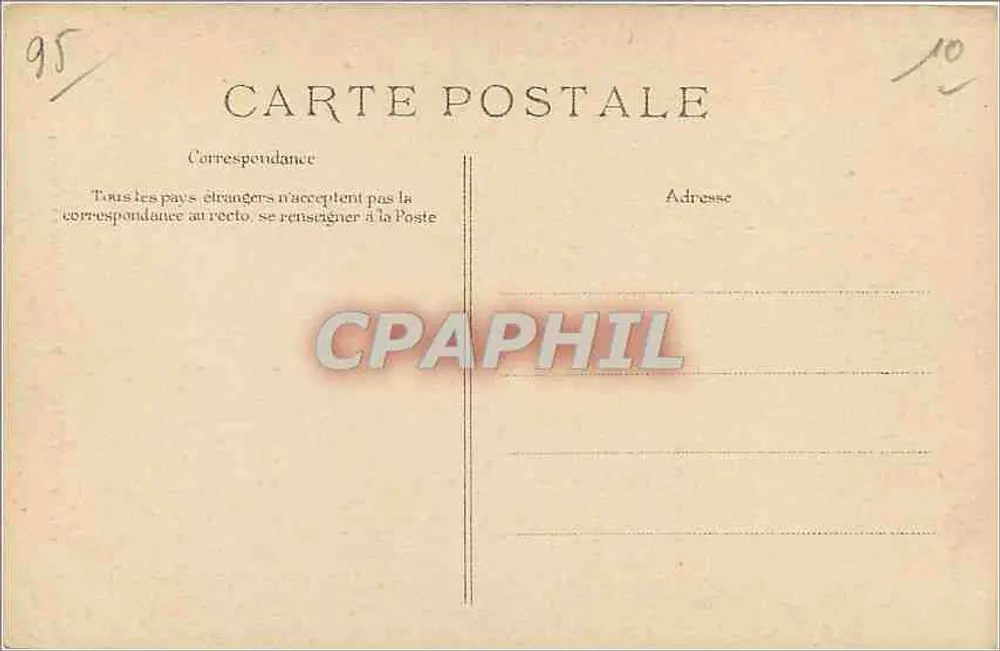 Pontoise — Ruinen des alten Konvents der Cordeliers — Verlag E.D. Nr. 96 - Rückseite