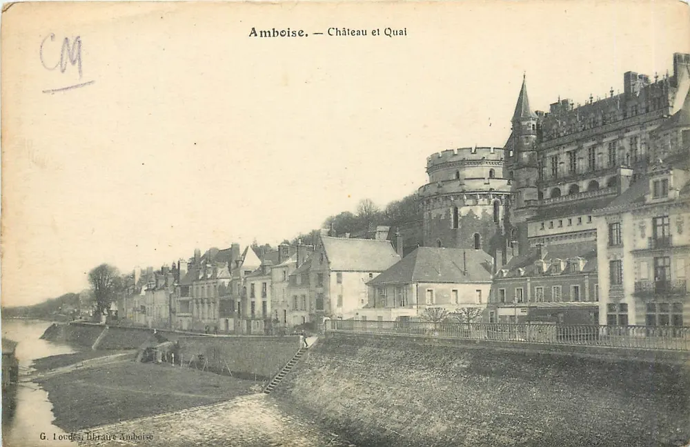 Amboise — Castelo e Dique — G. Loudey, Béraye Amboise - Frente