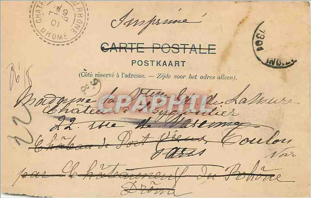 Malines — O antigo Parlamento — Editor De Bouter, 18 rue Fauvorga, Huy-Bélgica - Verso