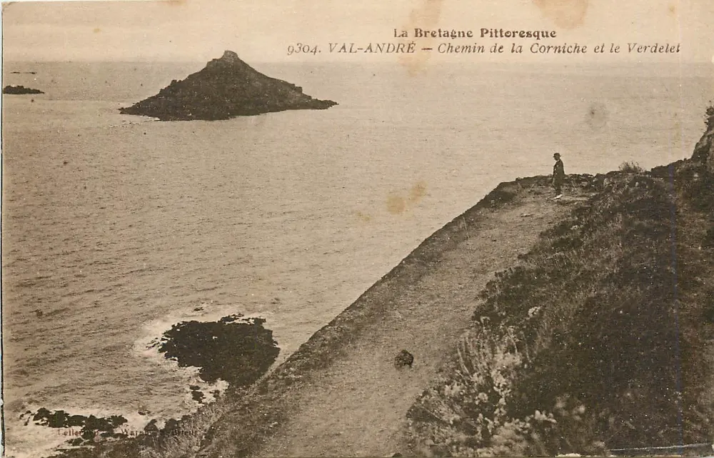 A Bretanha Pitoresca — Caminho da Corniche e o Verdelet — VAL-ANDRÉ, n°9304 - Frente