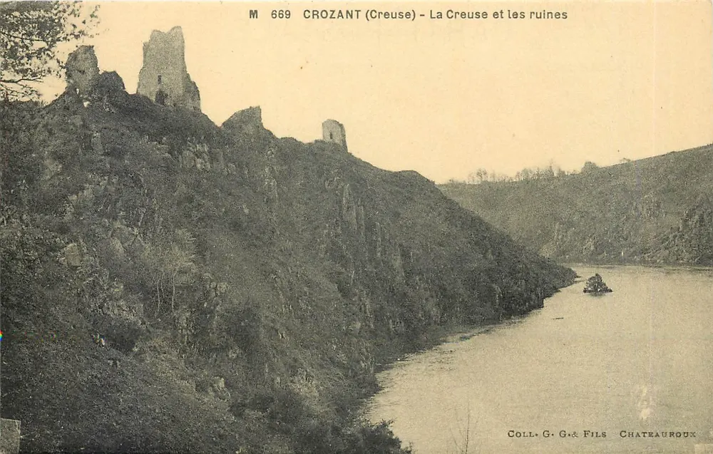 Crozant (Creuse) — Die Creuse und die Ruinen — Coll. G. G. & Fils Châteauroux - Vorderseite