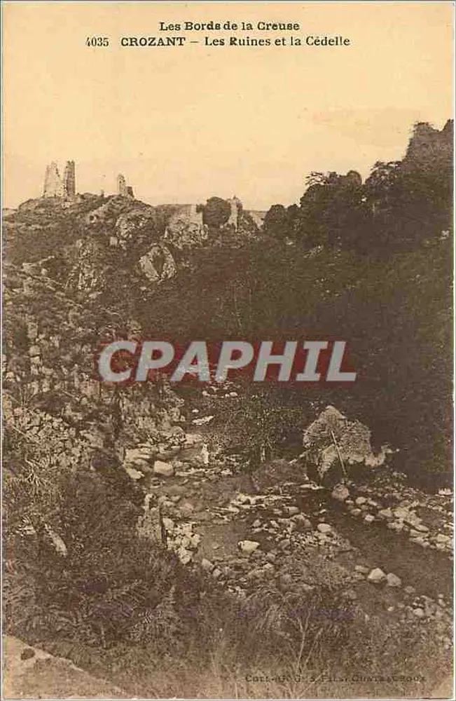 As margens da Creuse — As Ruínas e a Cédelle — G. S. FILS QUATRE 4035 - Frente
