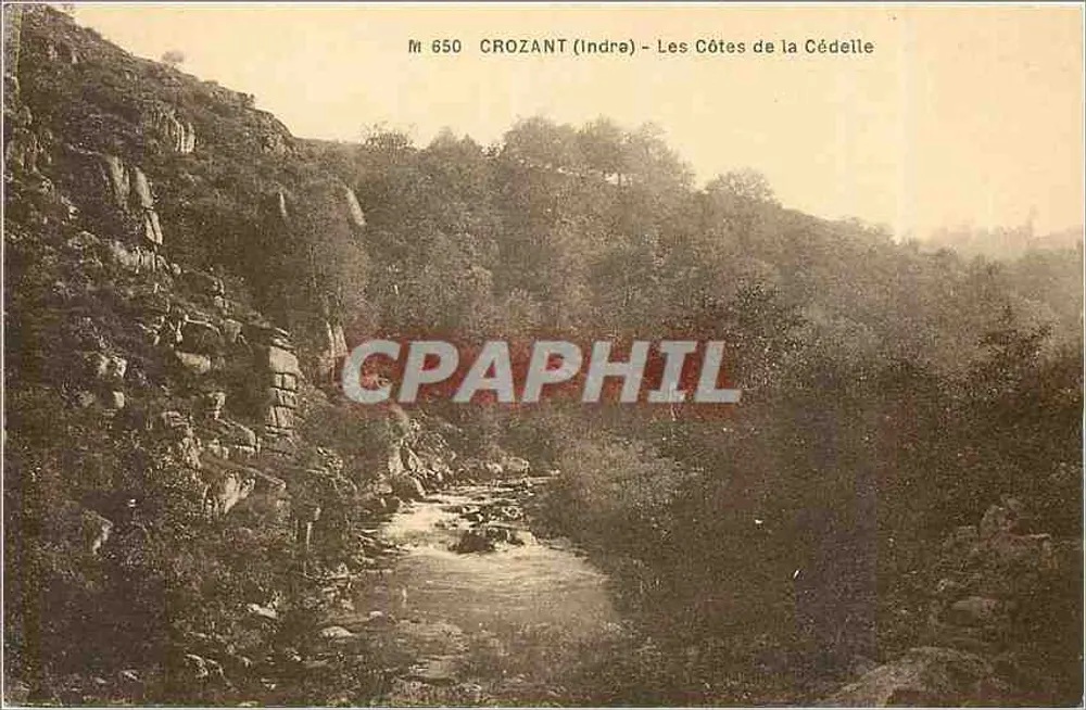 Crozant (Indre) - Les Côtes de la Cédelle — editor não identificado, n° de série 650 - Frente