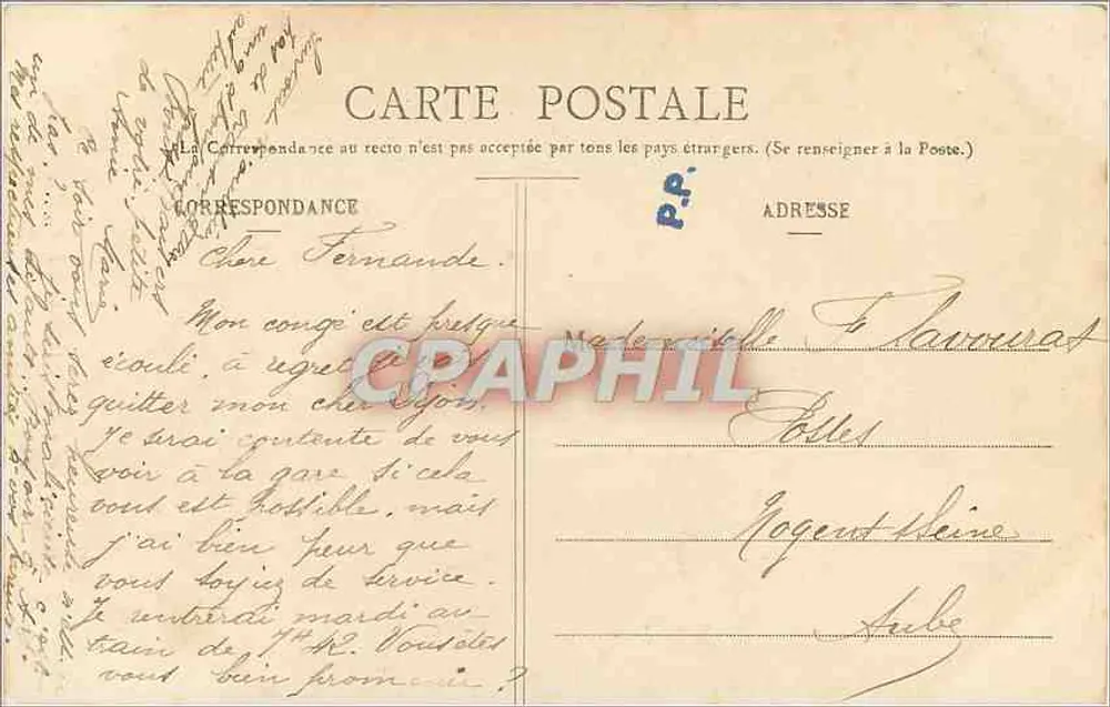 Côte-d'Or - Le Val Courbe — L. V., editora — n° 134 - Verso