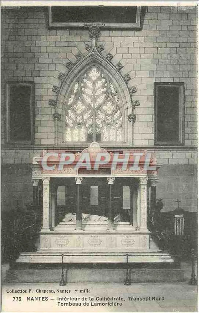 NANTES — Intérieur de la Cathédrale, Tombeau de Lamoricière — Collection F. Chapeau, Nantes, 7e mille - Recto