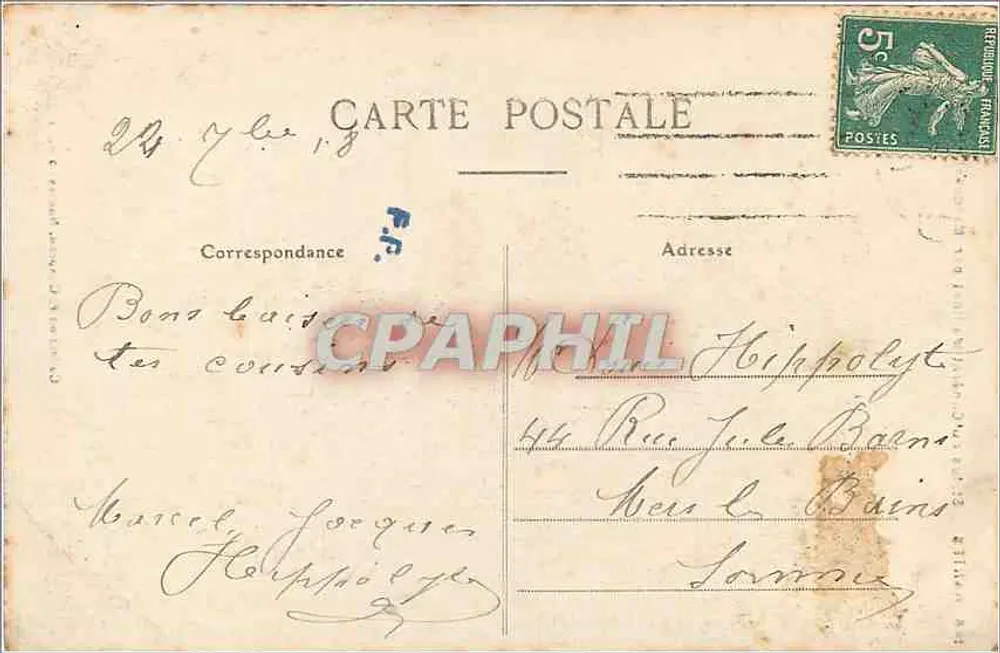 NANTES — Estátua do Geral Mellinet por Marquest - Verso