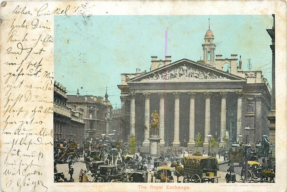 The Royal Exchange — Londres — editor J. Kellner & Co. - Frente