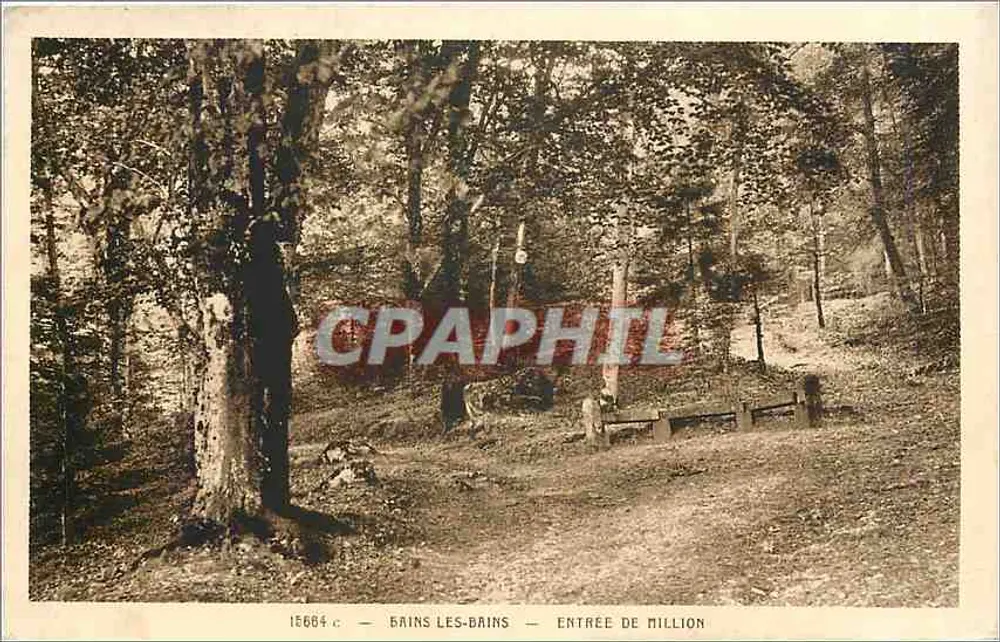 Bains-les-Bains — ingang van Million — uitgave Vejux, Bains-les-Bains - Voorkant