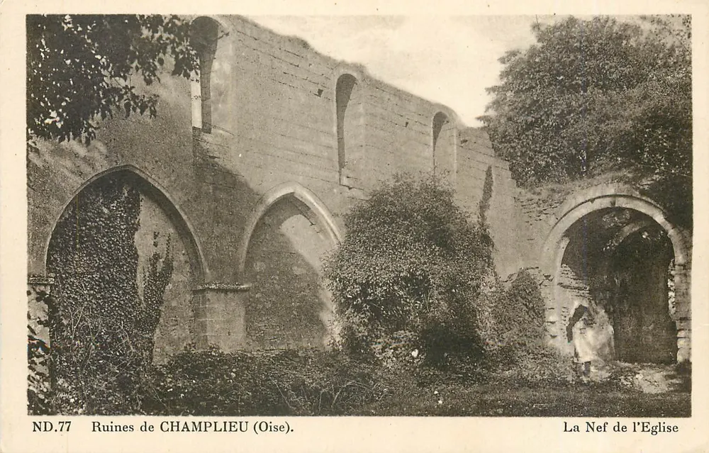 Ruiny CHAMPLIEU (Oise) — Nef kościoła — ND.77 - Awers