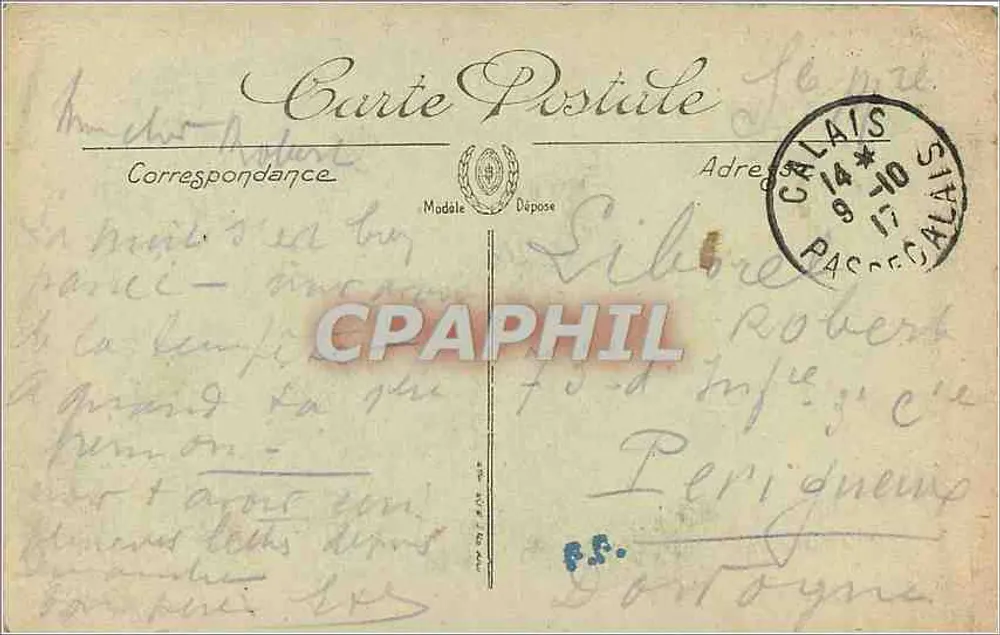 Calais — De Strand — De Badtijd - Achterkant