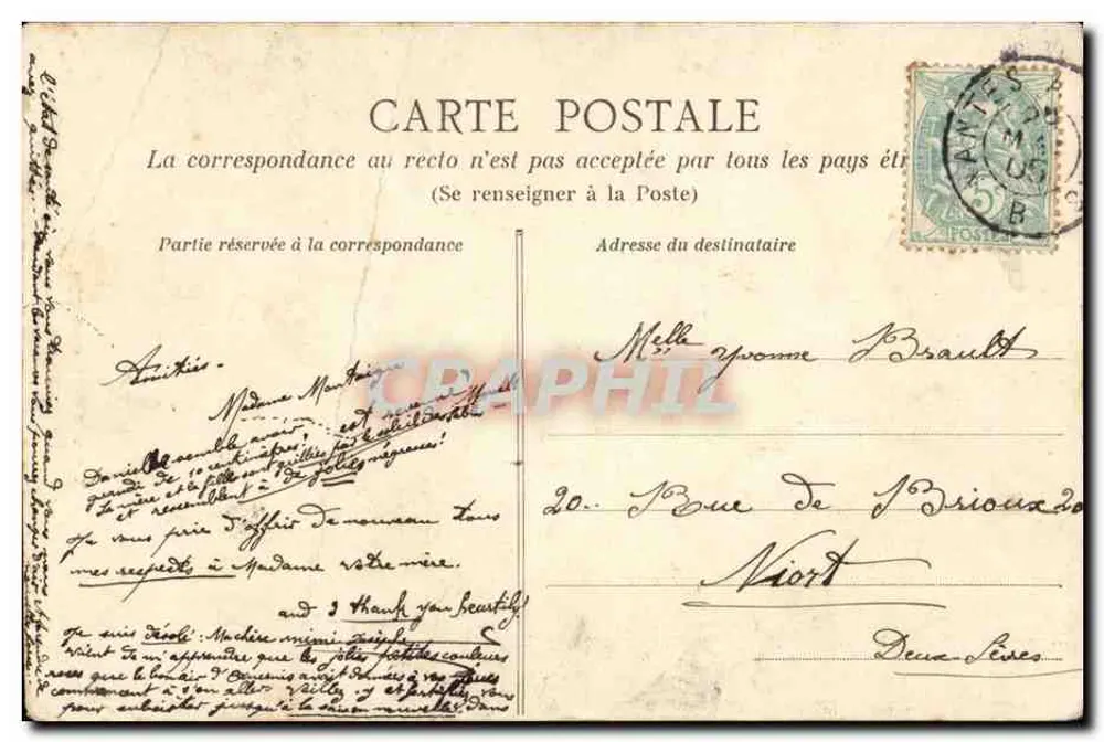 La vie aux champs — La cruche cassée — Éditeur : Nîort (Niort) / N° de série : 645 - Verso