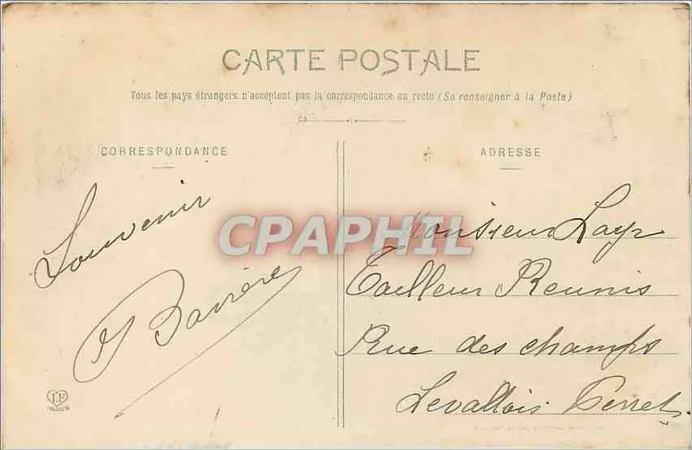 Bagnères-de-Bigorre — Vallée de Grimp in Richtung Pont du Bagnet — Phototypie Labouche Frères, Toulouse - Rückseite