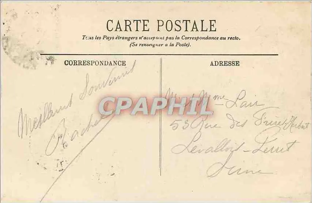Chantilly — Castelo da Rainha Branca — LL. — n°134 - Verso