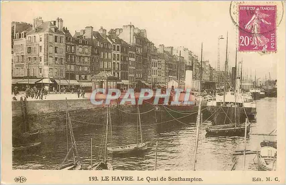 르 Havre — Southampton 항구 — Edit. M. C. - 앞면