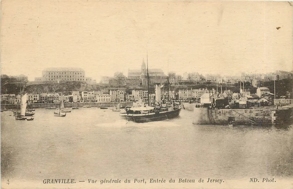 Granville — Allgemeine Ansicht des Hafens, Eingang zum Baleau de Jersey — ND. Fot. - Vorderseite
