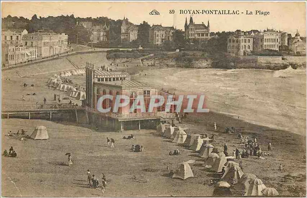 Royan-Pontailleges - A Praia — editor anônimo, n° 89 - Frente