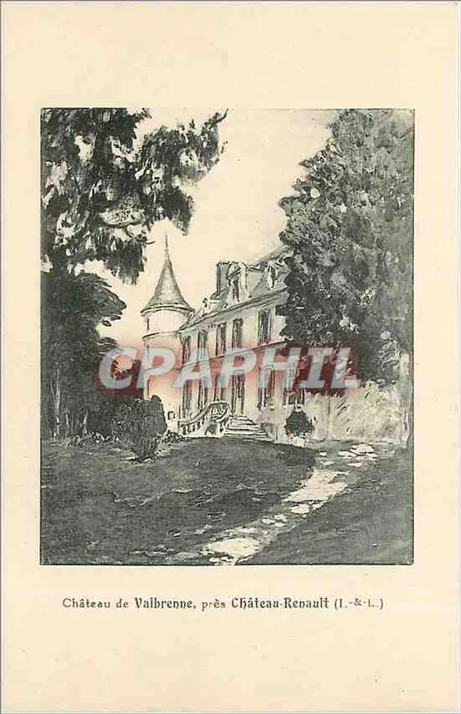 Castello di Valbrenne, vicino Castello-Renault (I.-&-L.) — illustrazione — editore non identificato - Recto
