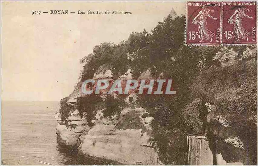 Royan — As Grutas de Meschers — Impr. A.D.I.A. St-Rach - Frente