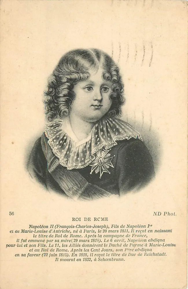 Napoleon II — Zoon van Napoleon I en Marie-Louise van Oostenrijk — ND Fot. - Voorkant