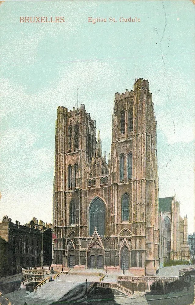 Brussel — Kerk van Sint-Gudule — onbekende uitgever, serie-nummer niet zichtbaar - Voorkant