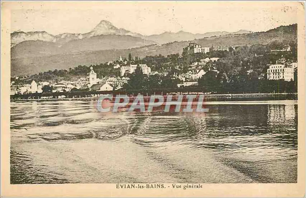 ÉVIAN-les-BAINS — Widok ogólny — M. Haisaly, Papeterie - Awers