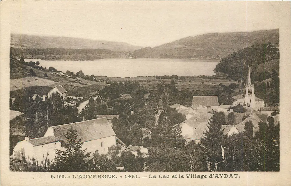 Der See und das Dorf Aydat — Auvergne — G. D'O. — 1451 - Vorderseite