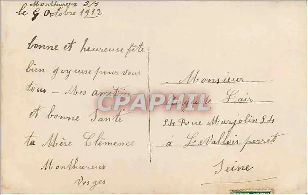 Mulher com rosas — Meureuse — editor Dales n°157 - Verso