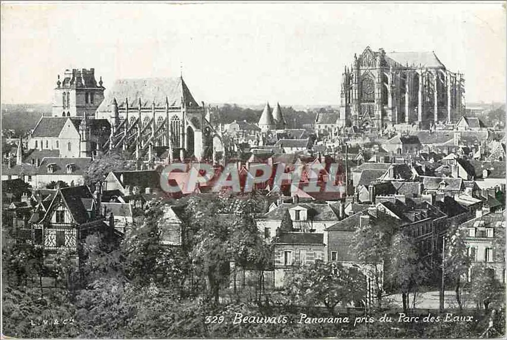 Beauvais. Panorama tirado do Parc des Eaux — L.V. & Cie, n° 329 - Frente