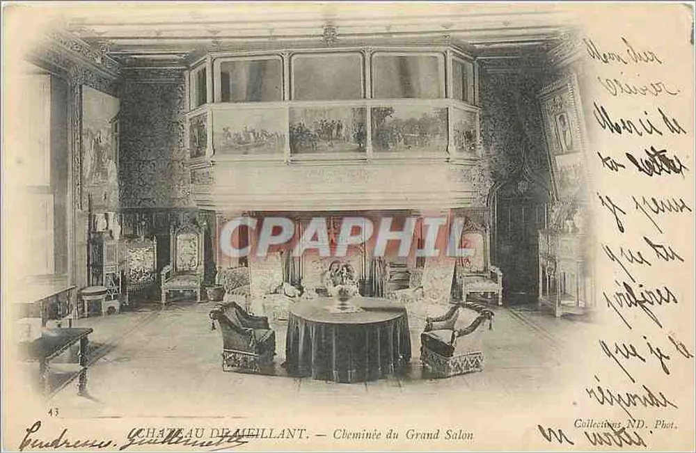 Château de Drellant — Cheminée du Grand Salon — Phot. Pudrenne - Recto