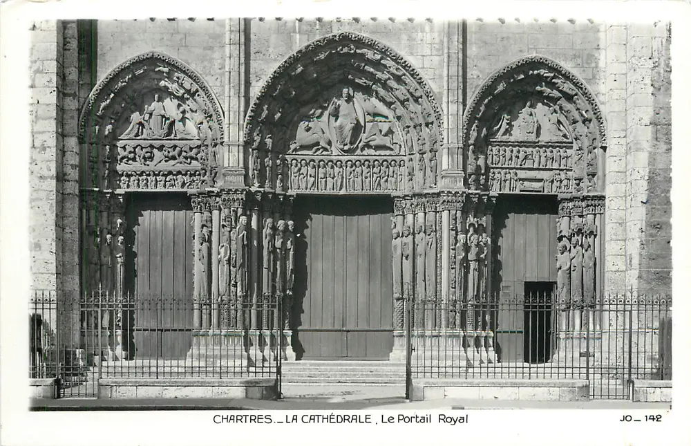Chartres — A Catedral, O Portal Real — JO-142 - Frente