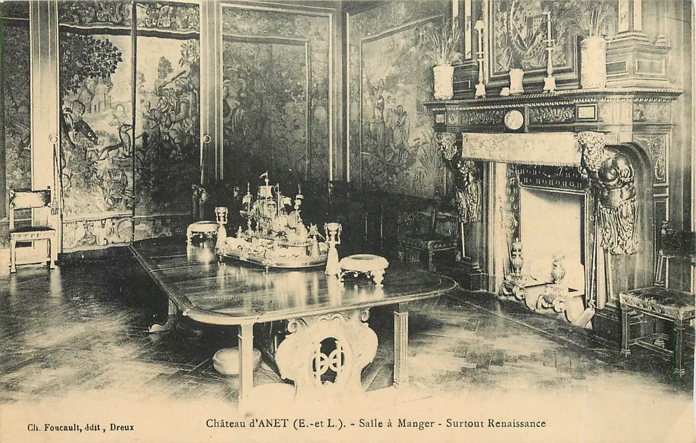 Château d'ANET (E.-et L.) - Salle à Manger - Surtout Renaissance — Ch. Foucault, édit., Dreux - Recto