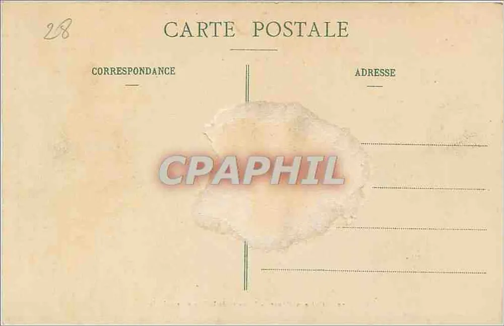 Castelo de Anet — Imposto da Porta Principal — Ch. Foucault, editor, Dreux - Verso