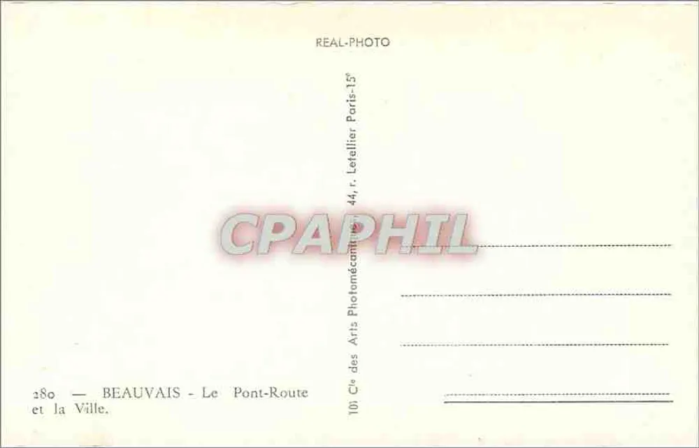 Beauvais - O Pont-Routier e a Cidade — Cap - Verso
