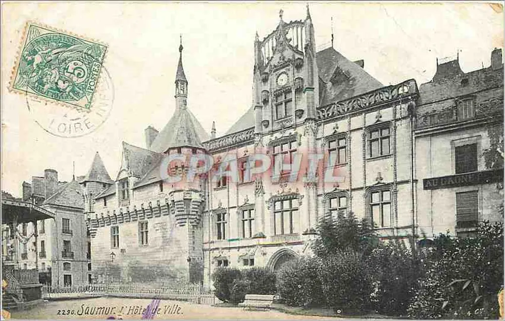 Saumur, The Town Hall — publisher L. & C. Cie, no. 2296 - Front