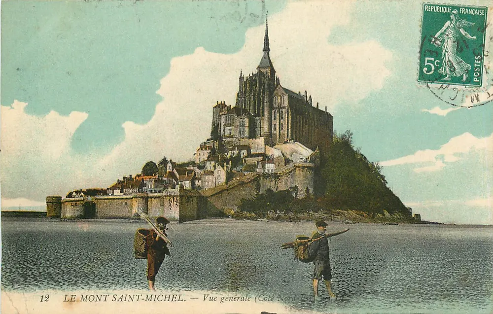 Mont Saint-Michel — General View (North Side) — Publisher not visible, serial number 12 - Front