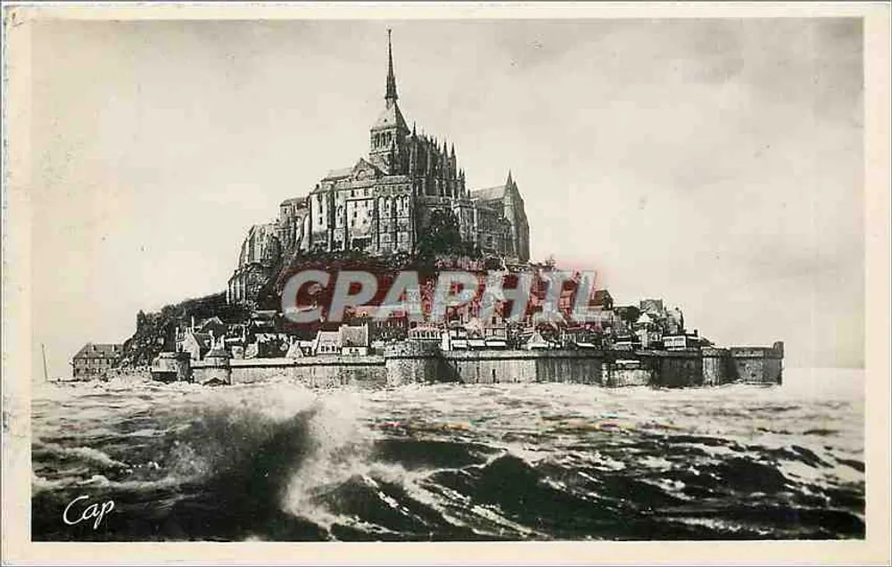 Monte Saint-Michel — A maré alta — editor REAL-PHOTO - PARIS, n°48 - Frente