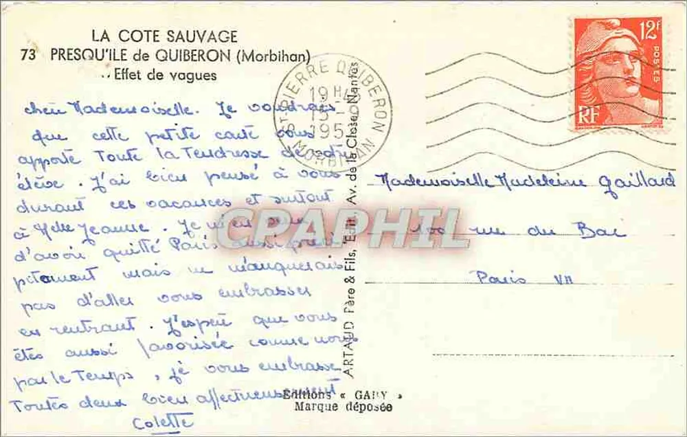 La Côte Sauvage — Effekt von Wellen — Gobby - Rückseite