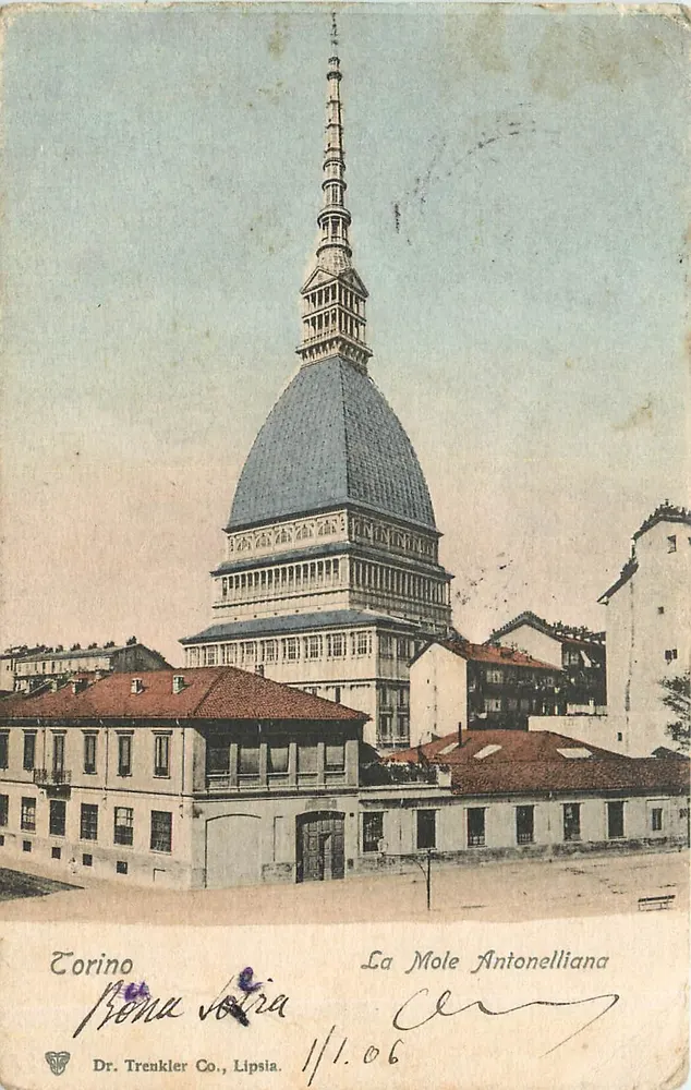 Turim — A Mole Antonelliana — Dr. Trenkler Co., Lipsia - Frente