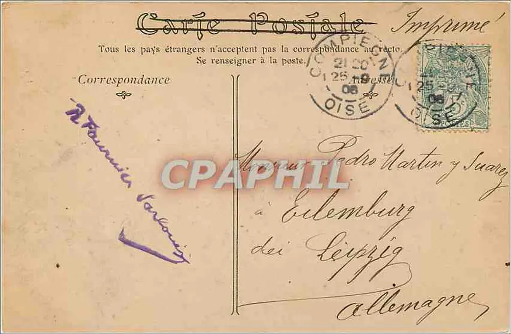 Compiègne — O Castelo e as Terras - Verso