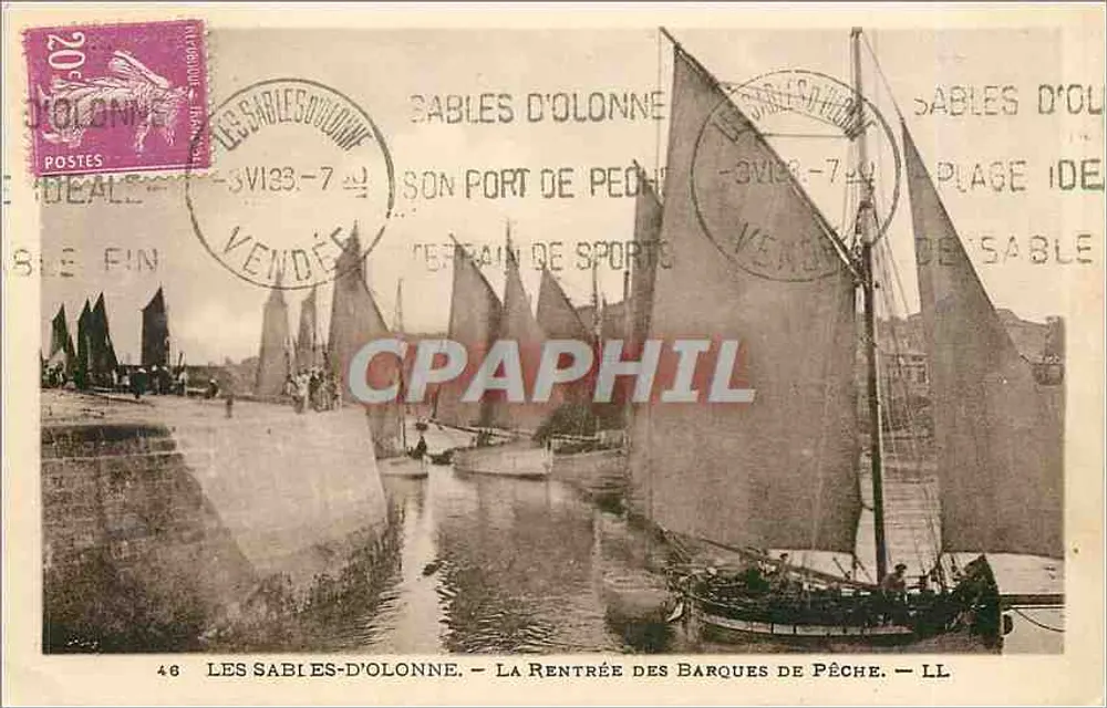 Les Sables-d'Olonne — La Rentrée des Barques de Pêche — LL - Recto