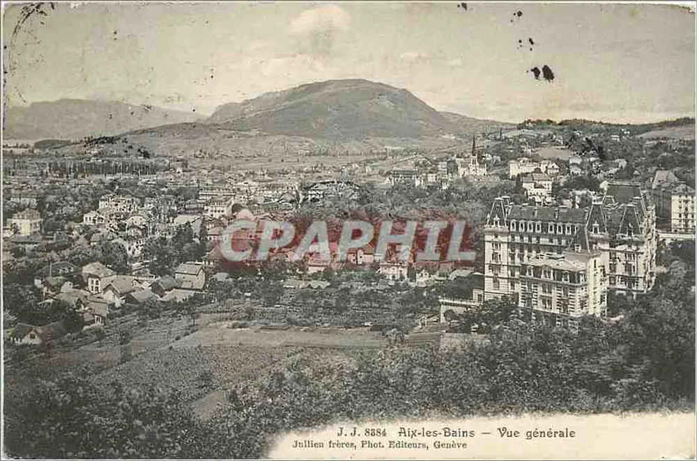 Aix-les-Bains — Visão geral — Jullien frères, Fot. Editores, Genebra - Frente