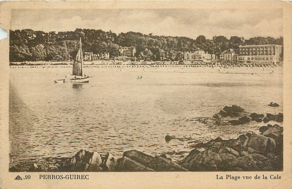 Perros-Guirec — The Beach View from the Cale — CH. DES ARTS PIÉZOMÉCANIQUES - Front
