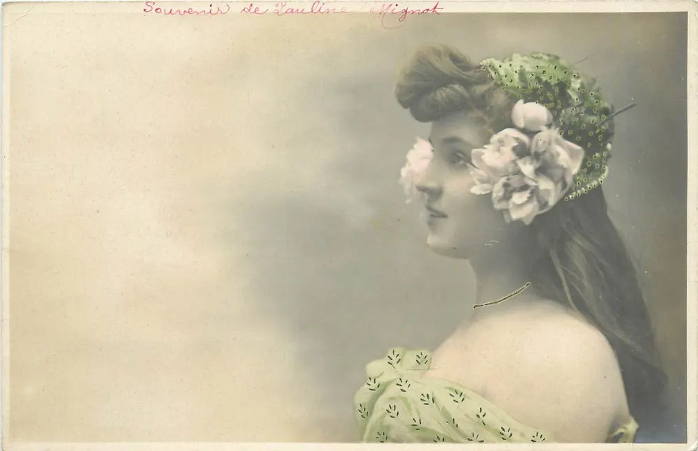 Retrato de mulher — Lembrança de Pauline Mignot — Paris-Miniature, n° 507 - Frente