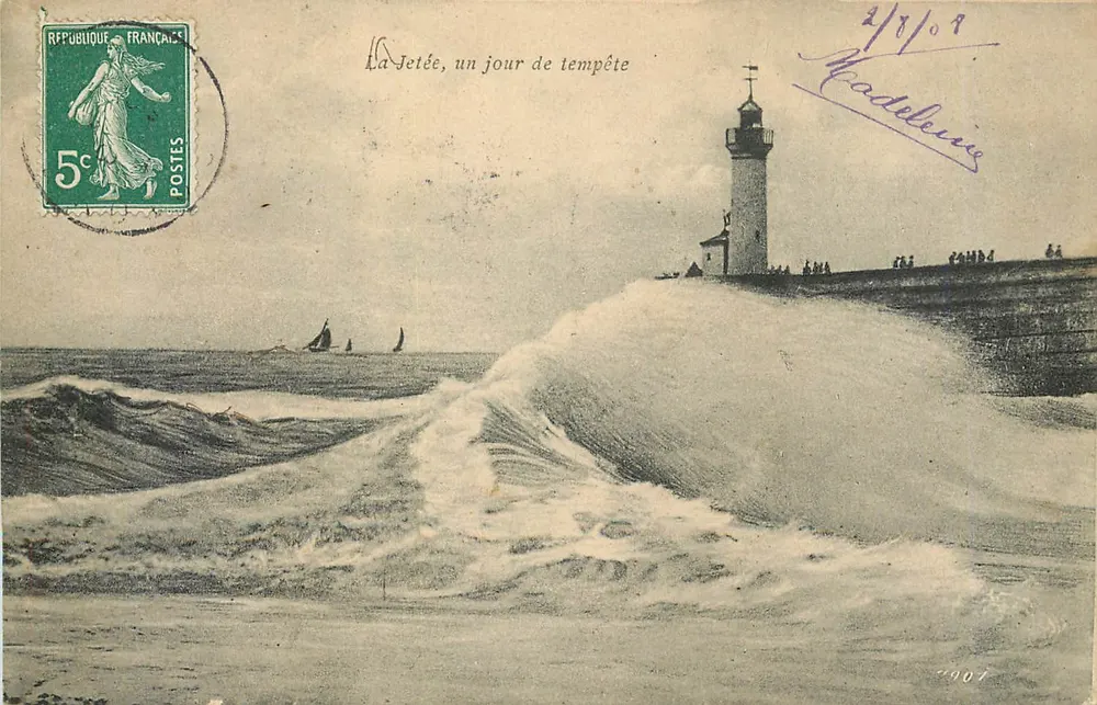 A La Jetée, um dia de tempestade — editor não visível, número de série ilegível - Frente